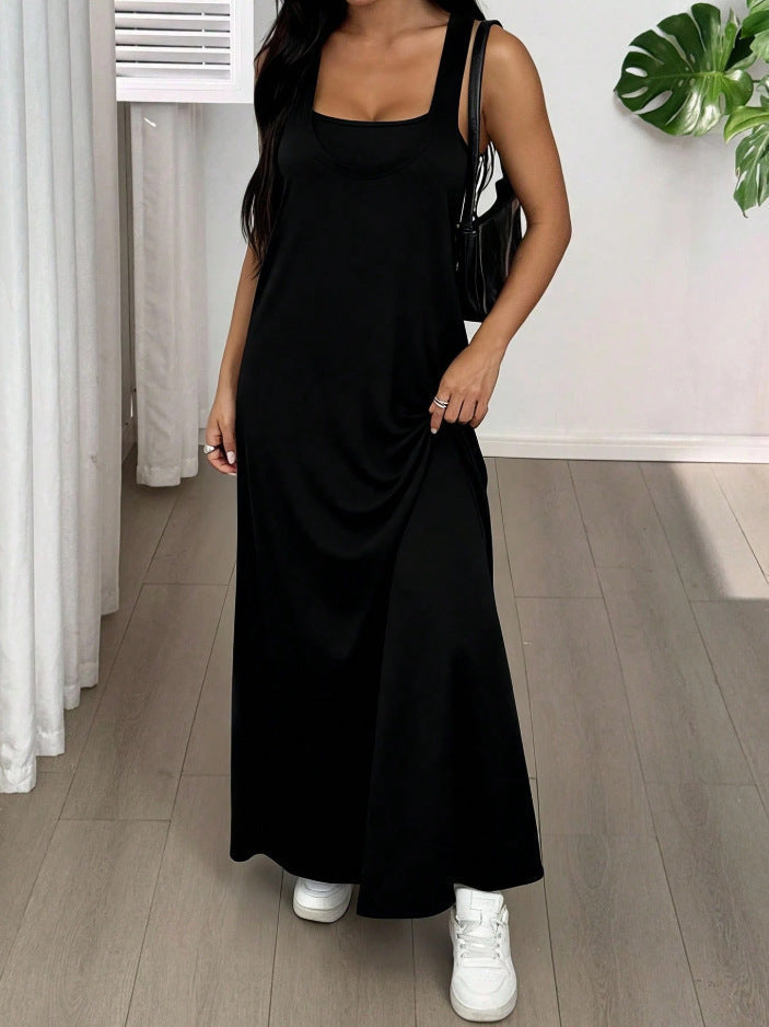 Evania - Ensemble 2 pièces robe longue à effet superposé