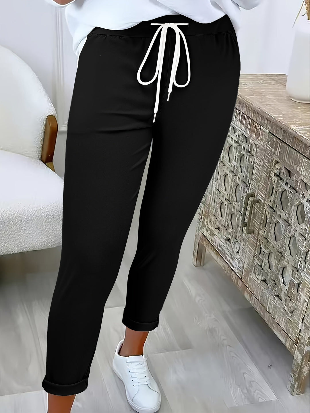 Tansy - Pantalon ajusté à taille coulissée