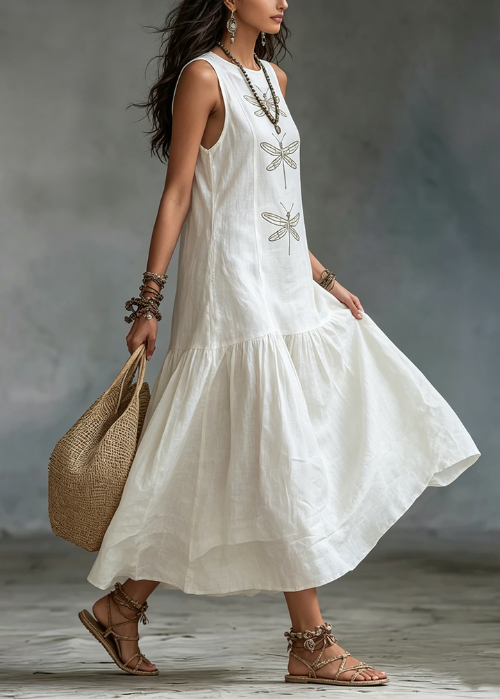 Caelisse - Robe longue en lin aérienne