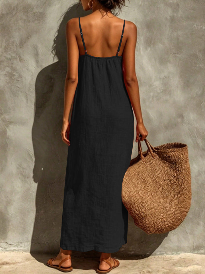 Ismeralda - Robe longue légère à bretelles