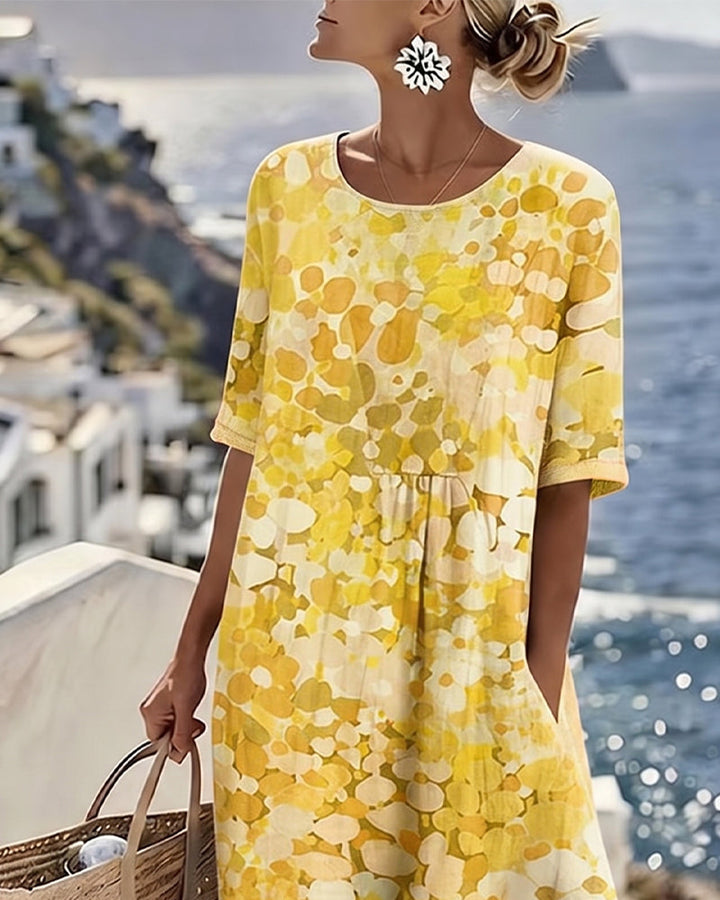 Adria - Robe midi trapèze au toucher doux