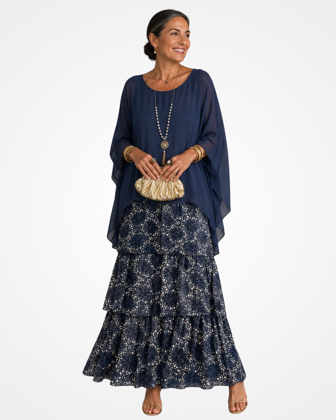 Sylvia - Robe longue fluide au toucher doux