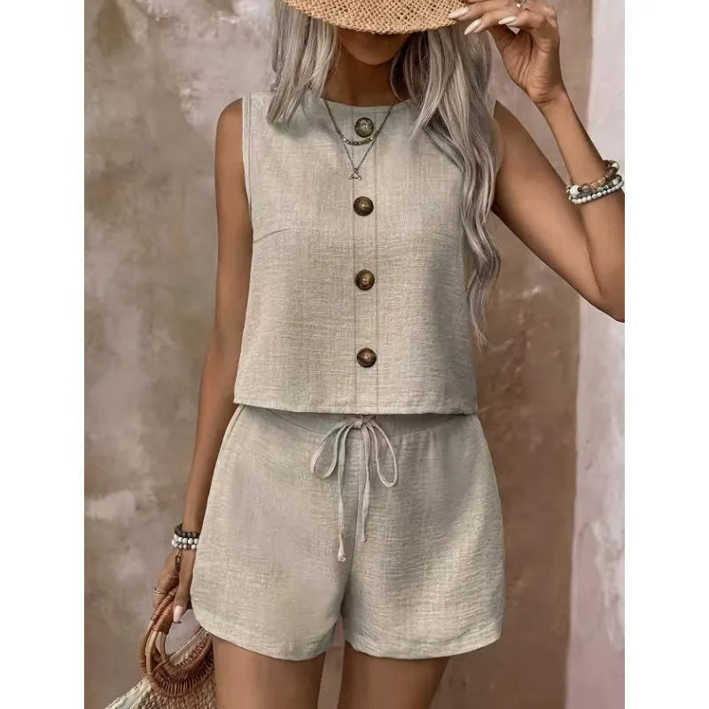 Abilene - Ensemble débardeur texturé et short