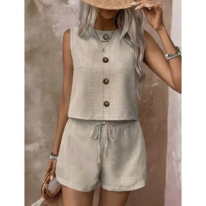 Abilene - Ensemble débardeur texturé et short