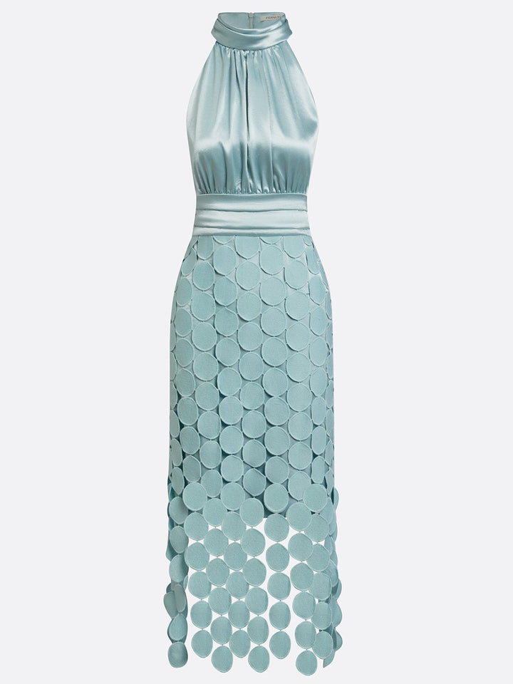 Amabel - Robe midi de luxe à encolure américaine