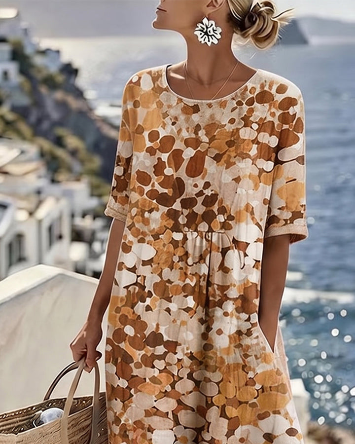 Adria - Robe midi trapèze au toucher doux