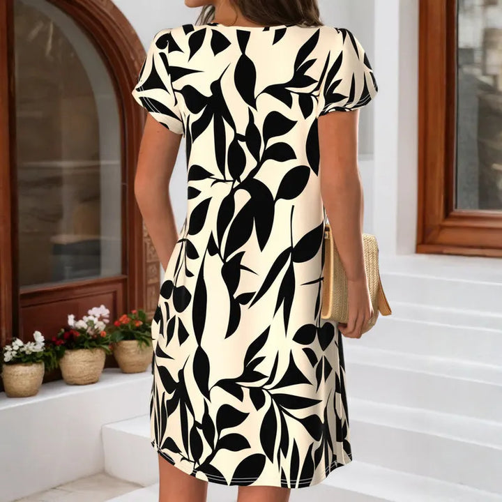 Sapphira - Robe tunique à imprimé botanique
