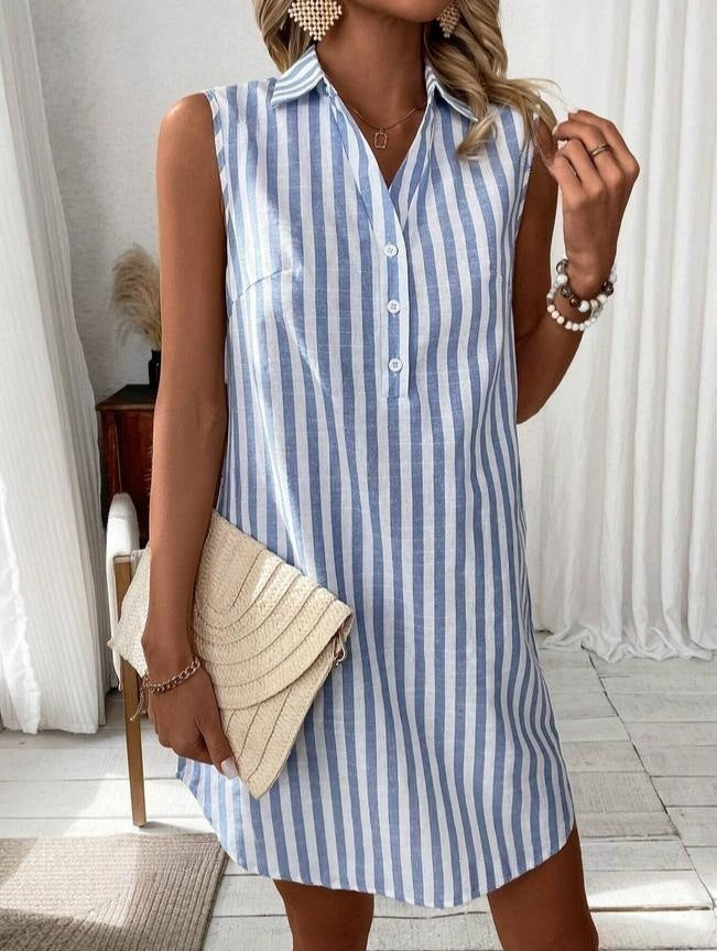Anora - Robe-chemise à rayures au toucher doux