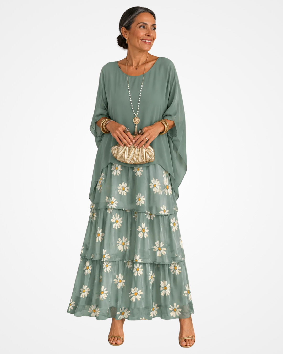 Sylvia - Robe longue fluide au toucher doux