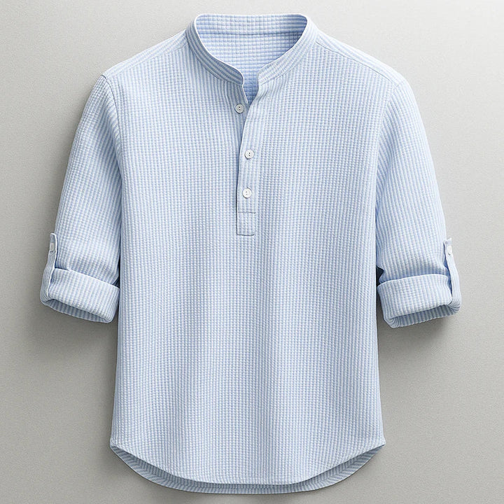 Leorisse - T-shirt Henley texturé