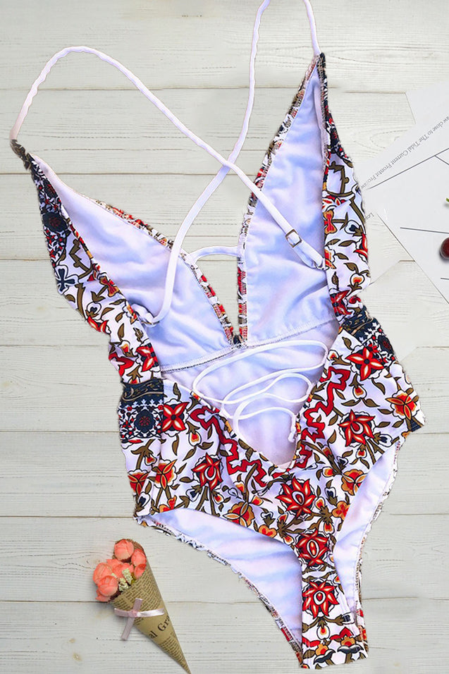 Sereina - Maillot de bain une pièce sculptant à décolleté en V