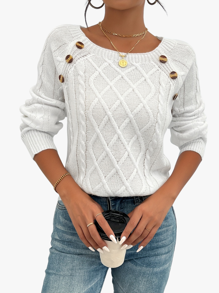Rosabelle - Pull texturé à boutons