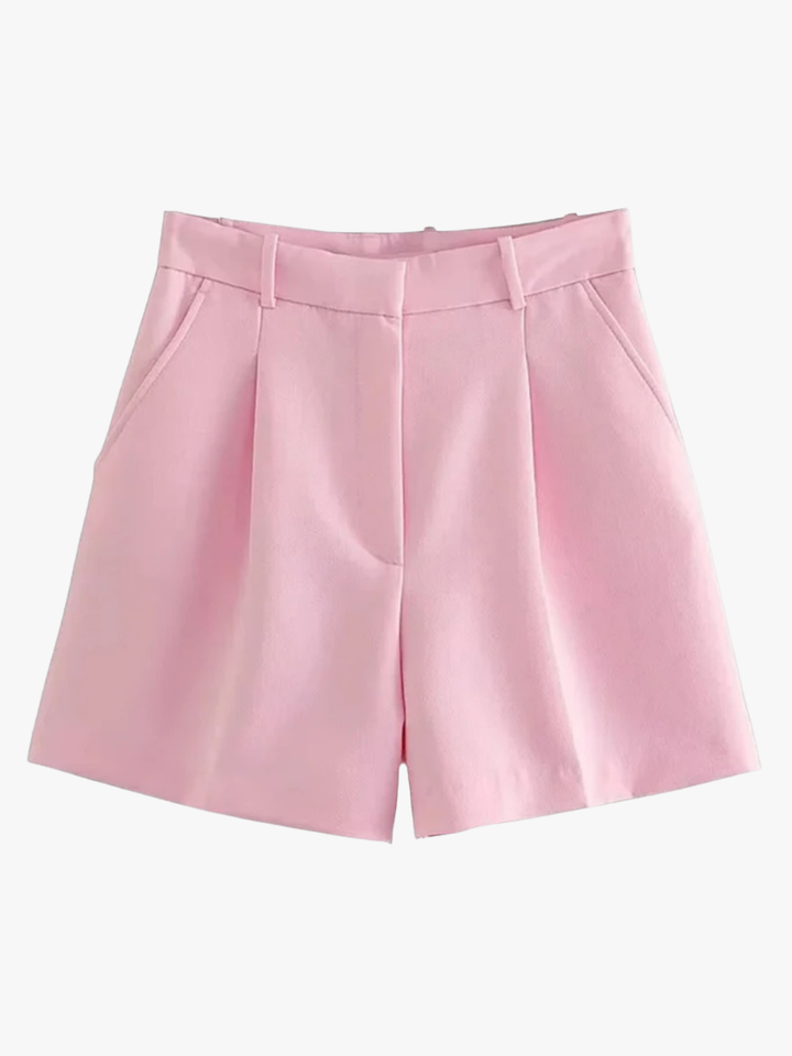 Mirelle - Short à pinces taille haute sur mesure