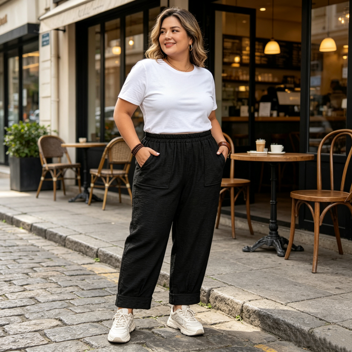 Perdita - Pantalon large au toucher doux