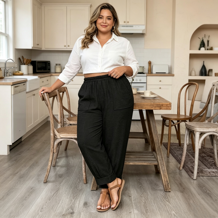 Perdita - Pantalon large au toucher doux