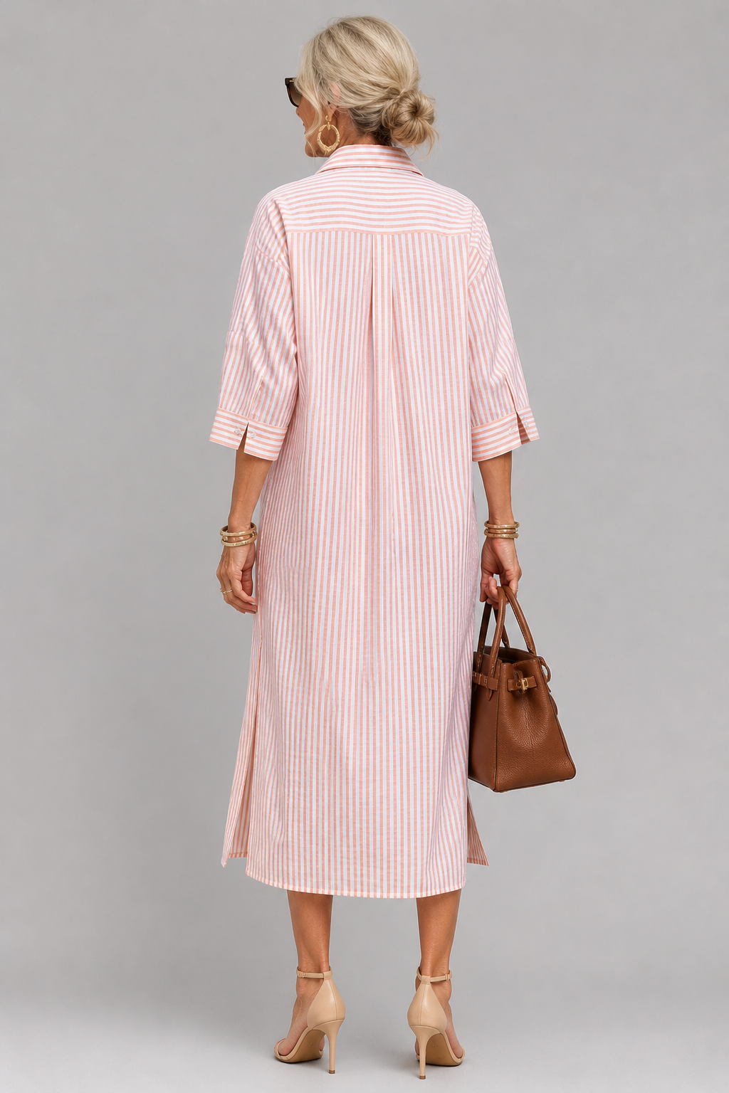 Rosabella - Robe midi ceinturée infroissable