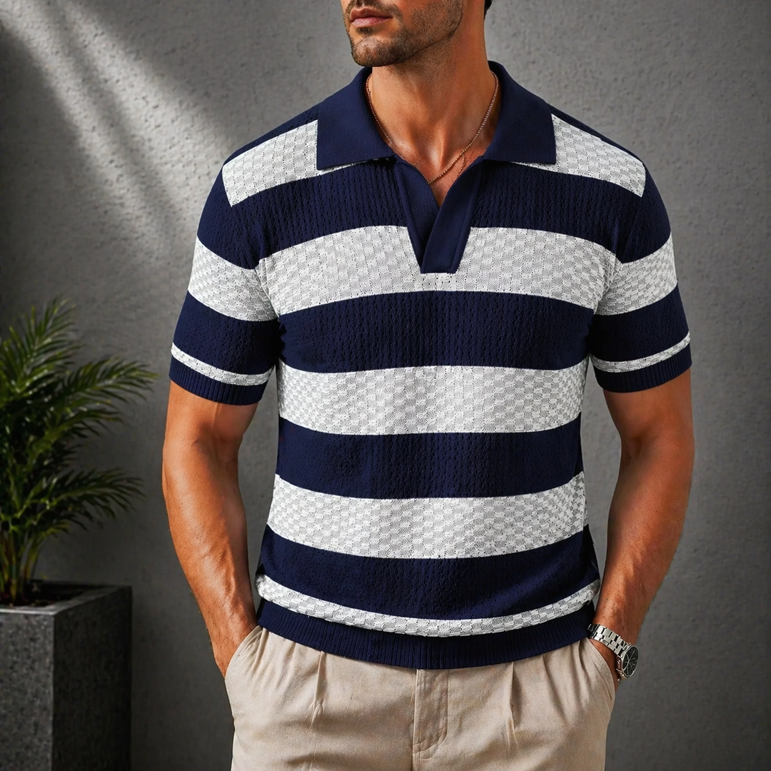 Alden - Polo en maille texturée