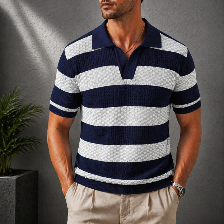 Alden - Polo en maille texturée