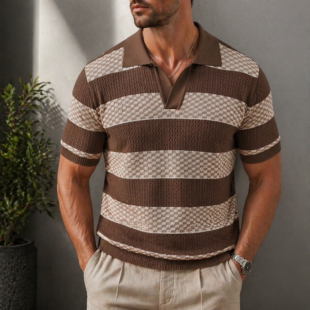 Alden - Polo en maille texturée