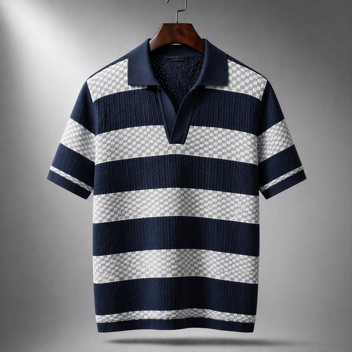 Alden - Polo en maille texturée