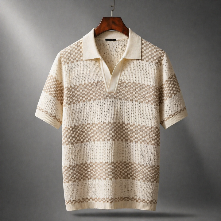 Alden - Polo en maille texturée