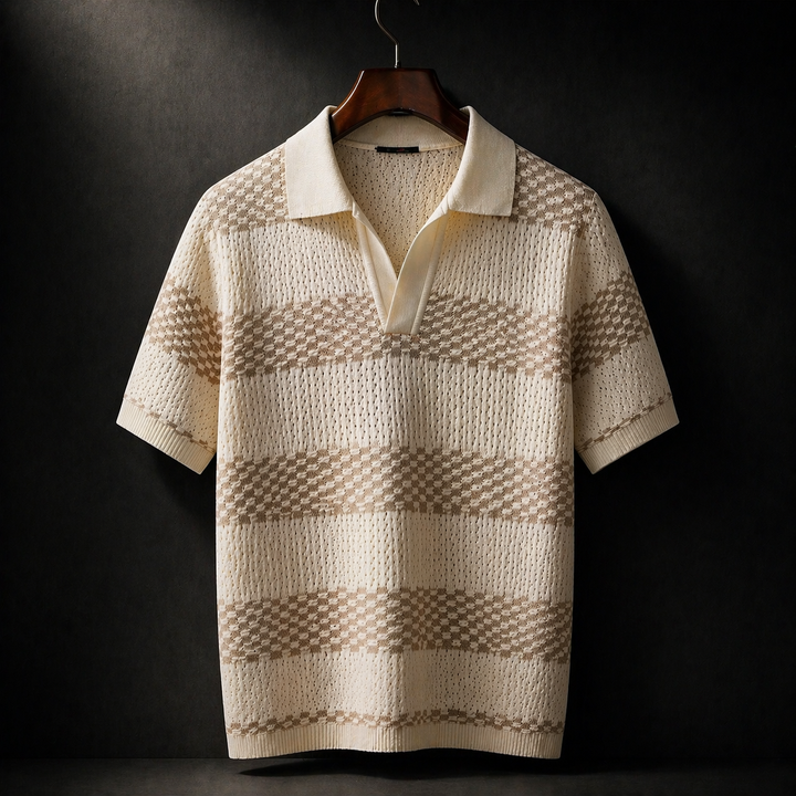 Alden - Polo en maille texturée