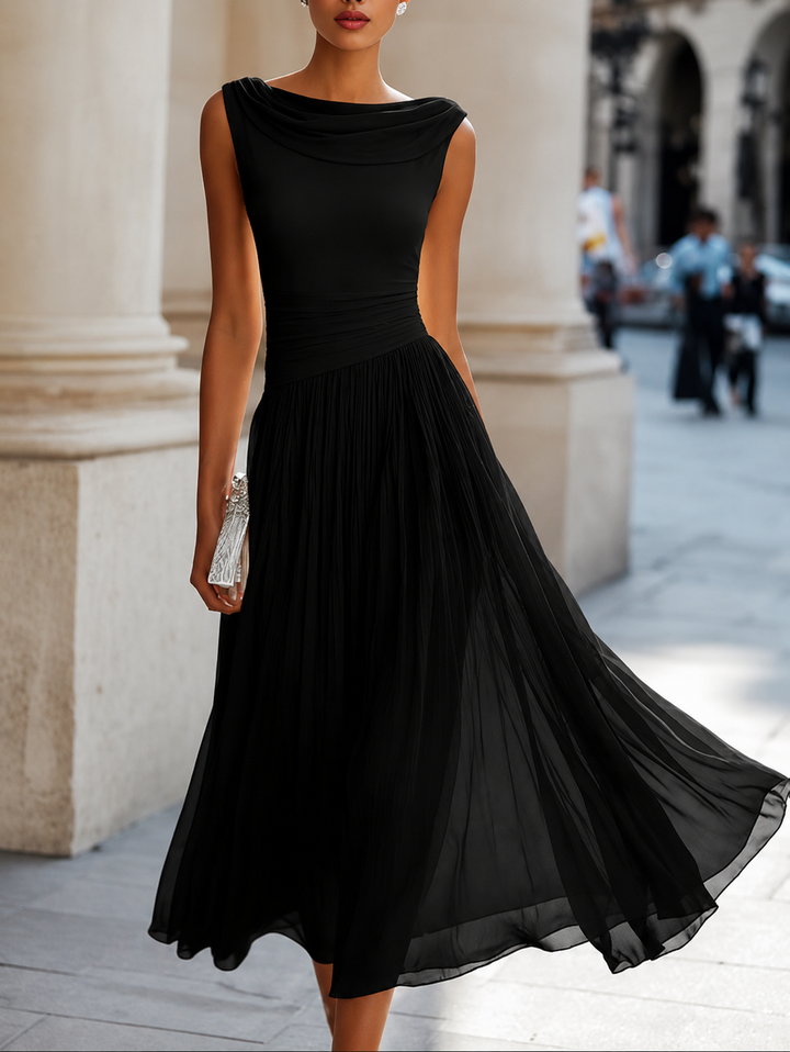 Carissa - Robe midi drapée élégante