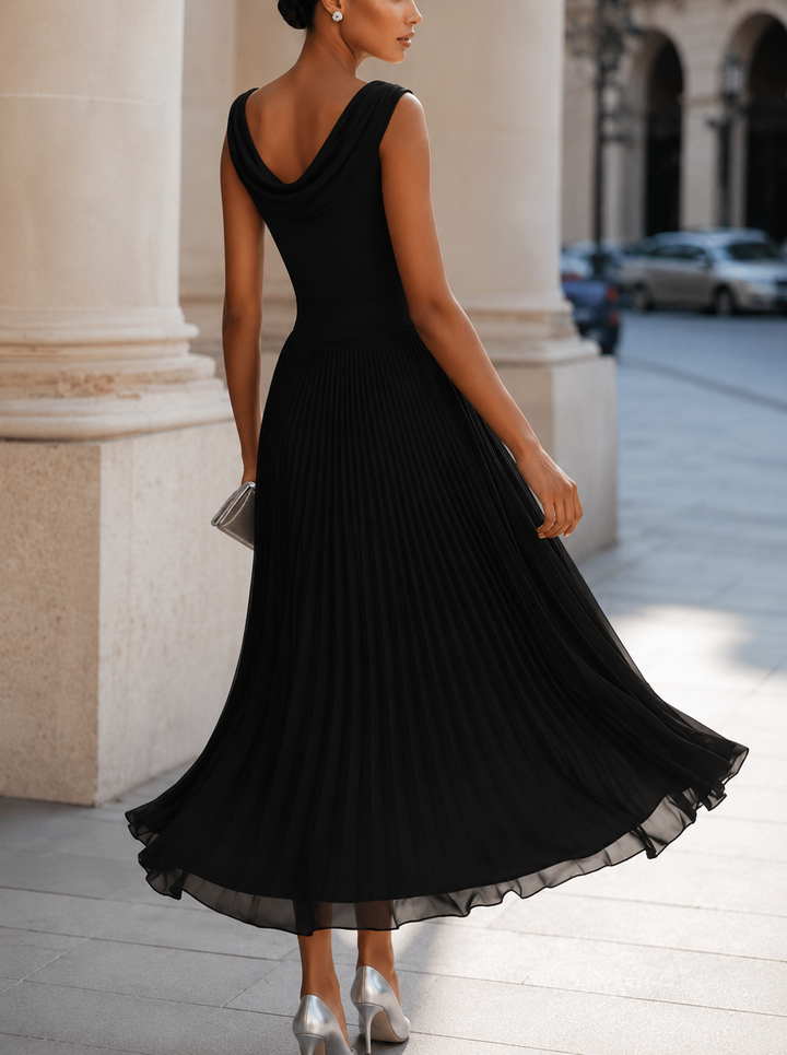 Carissa - Robe midi drapée élégante