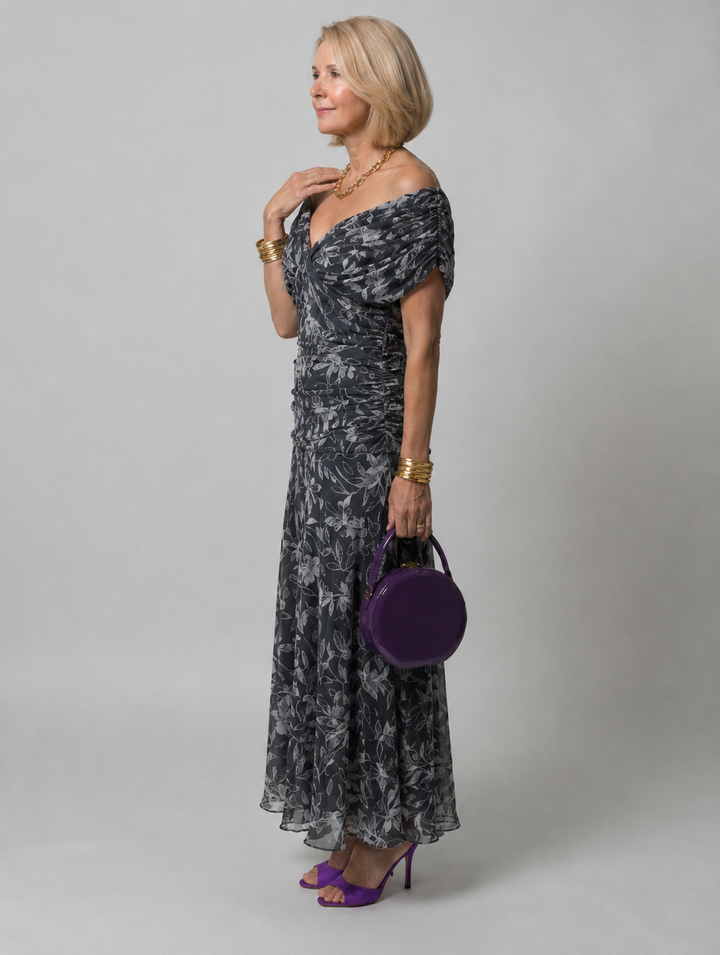 Galatea - Robe midi légère à épaules dénudées