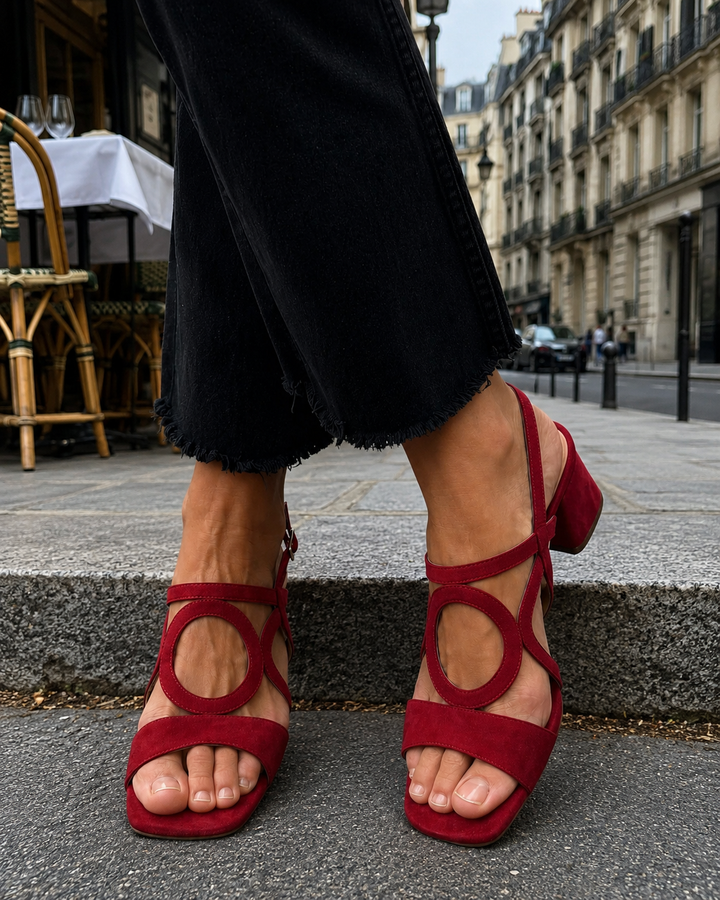 Florette - Sandales à talon bloc à brides ajourées