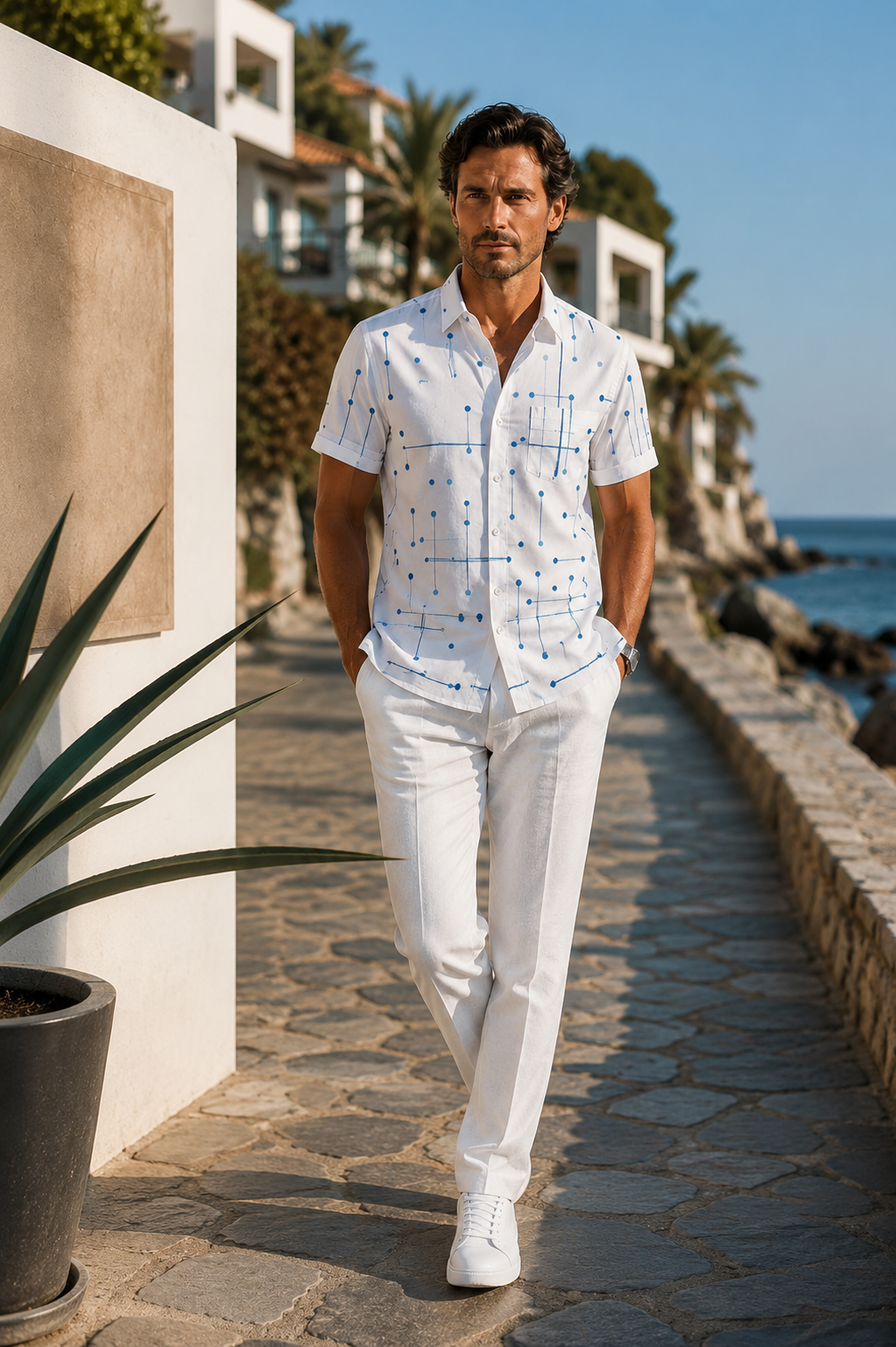 Norbridge - Chemise de plage pour homme au toucher doux