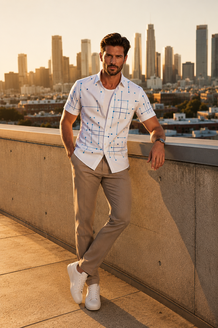 Norbridge - Chemise de plage pour homme au toucher doux