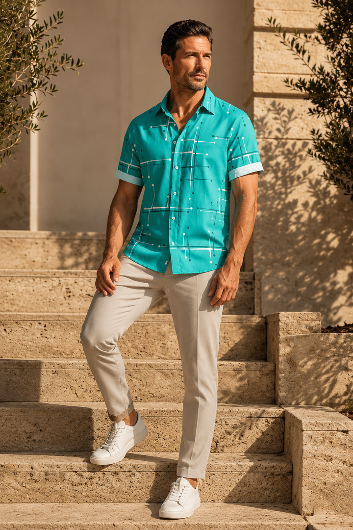 Norbridge - Chemise de plage pour homme au toucher doux