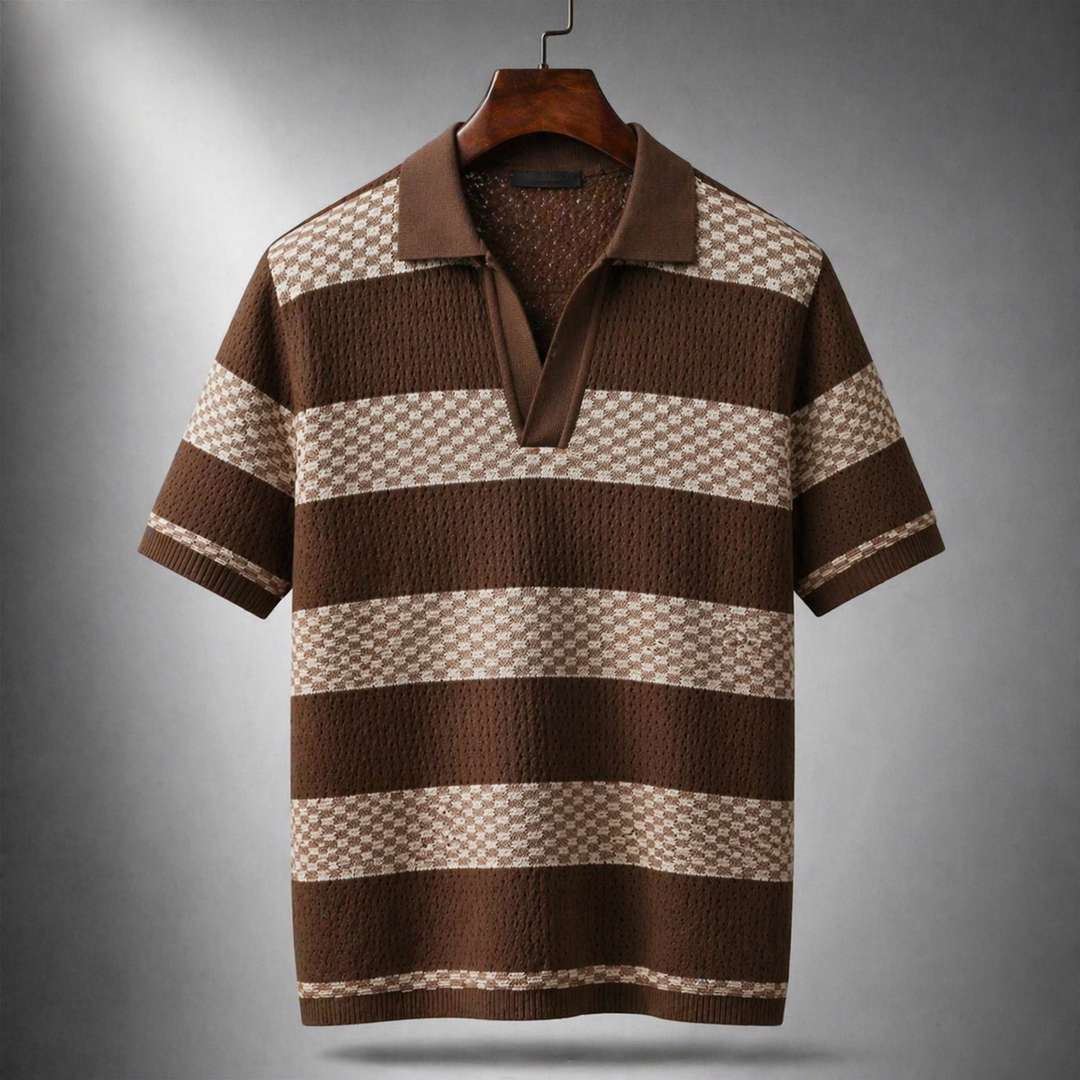 Alden - Polo en maille texturée