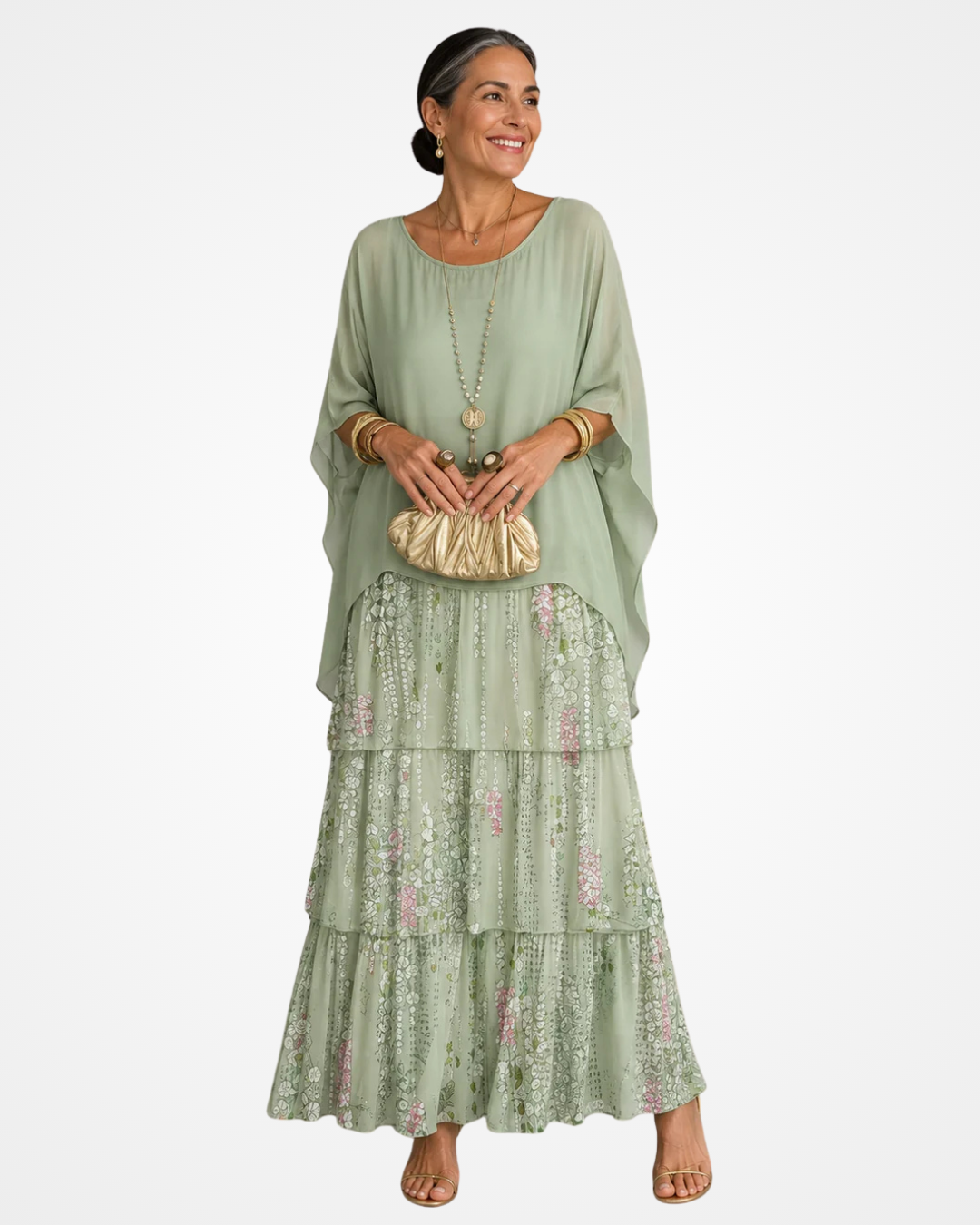 Sylvia - Robe longue fluide au toucher doux