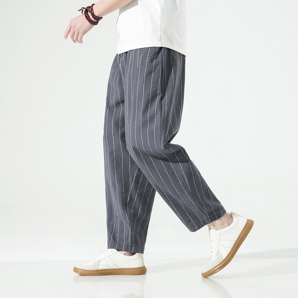 Brodie - Pantalon rayé coupe décontractée