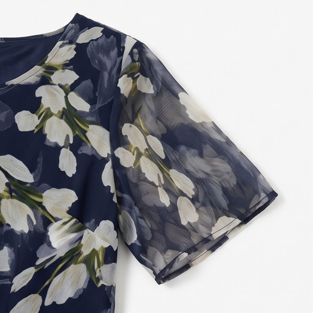 Genevora - Robe midi fleurie et aérienne