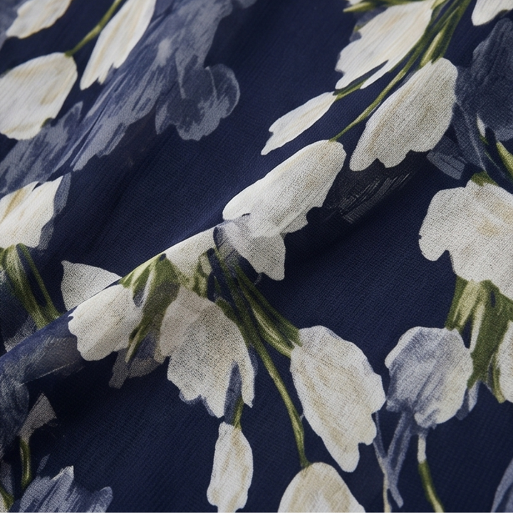 Genevora - Robe midi fleurie et aérienne