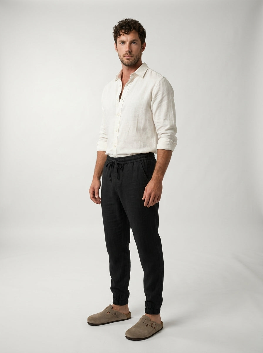 Carrick - Pantalon jogger en lin léger