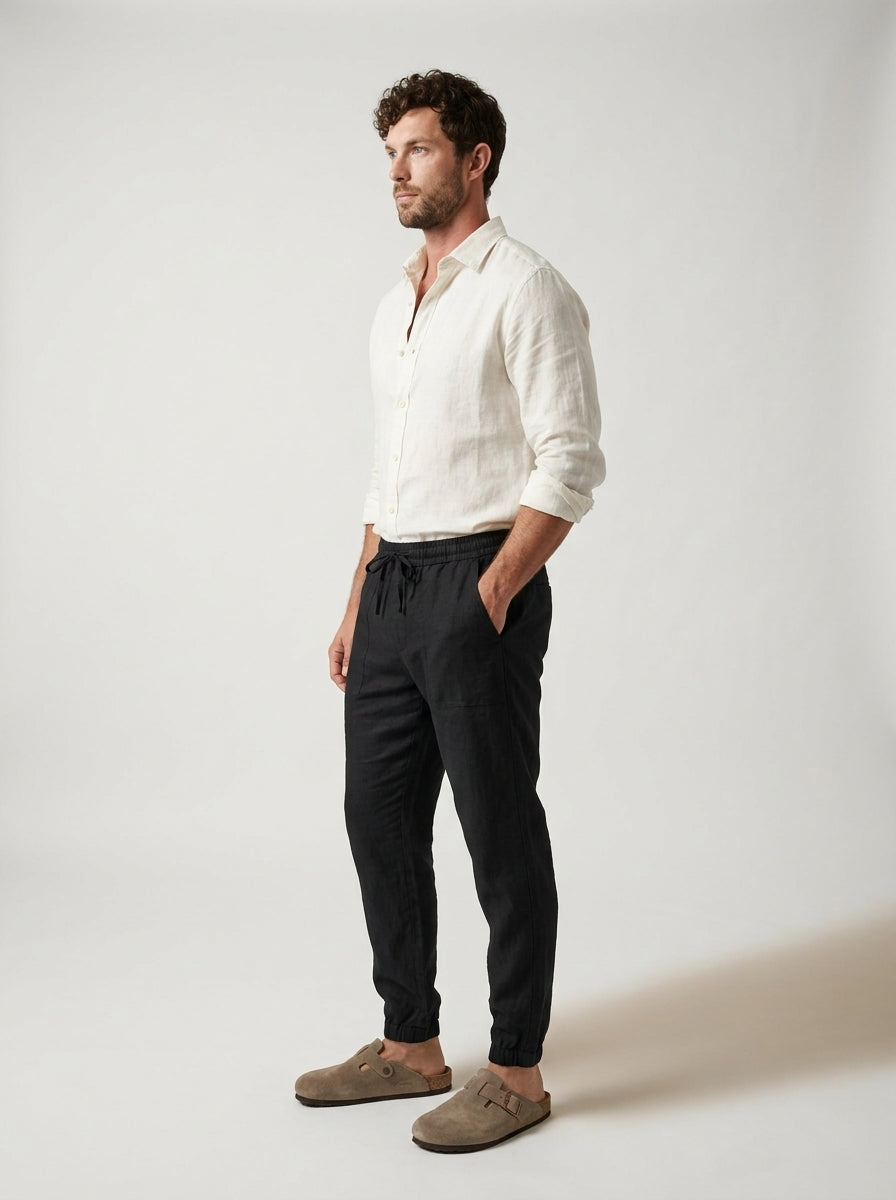 Carrick - Pantalon jogger en lin léger