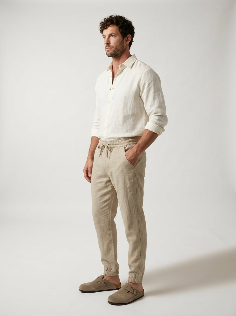 Carrick - Pantalon jogger en lin léger