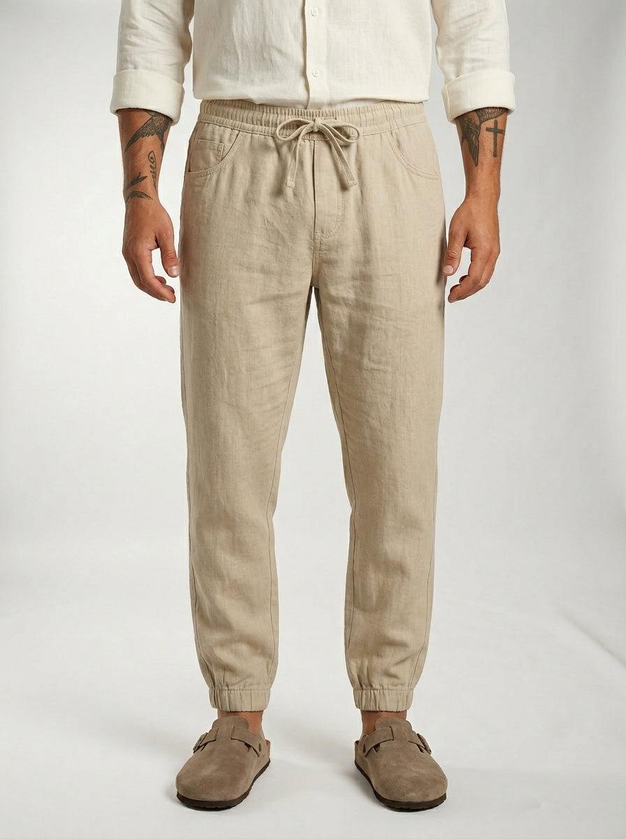 Carrick - Pantalon jogger en lin léger