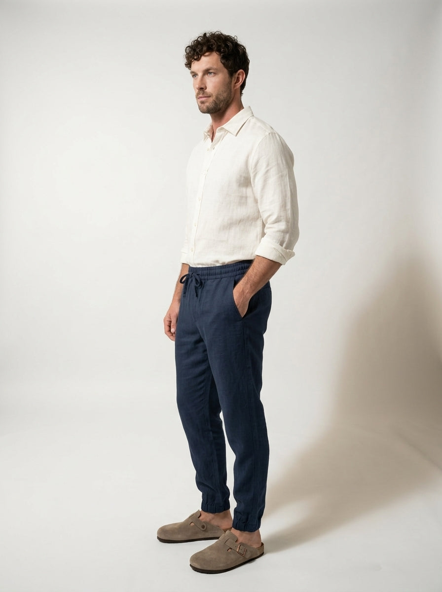 Carrick - Pantalon jogger en lin léger