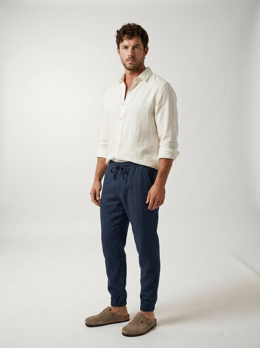 Carrick - Pantalon jogger en lin léger