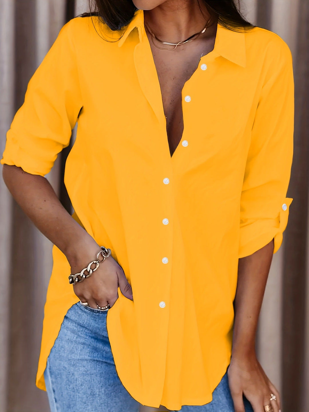 Saskia - Chemise col à revers au toucher doux
