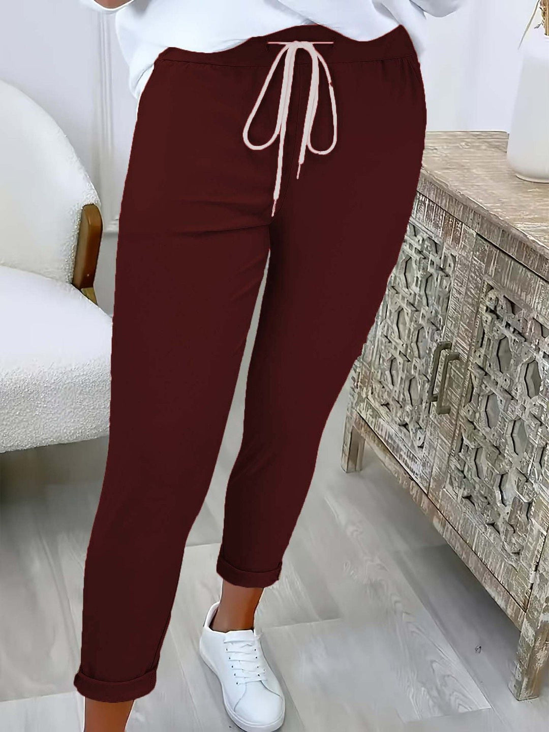 Tansy - Pantalon ajusté à taille coulissée