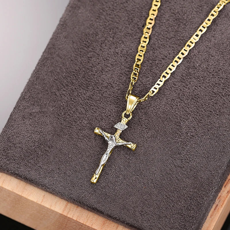 Bayford - Collier avec pendentif croix scintillante