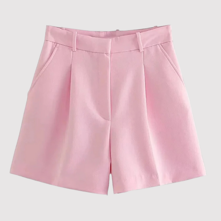 Mirelle - Short à pinces taille haute sur mesure