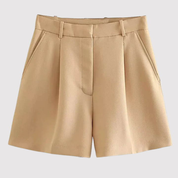 Mirelle - Short à pinces taille haute sur mesure