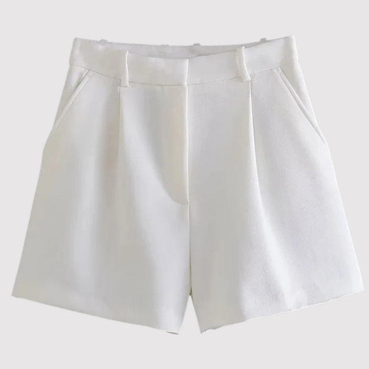 Mirelle - Short à pinces taille haute sur mesure